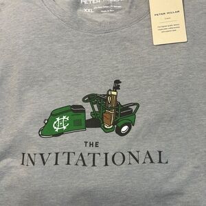 Peter Millar  The Invitational 2XL gray  Tee T-Shirt NWT